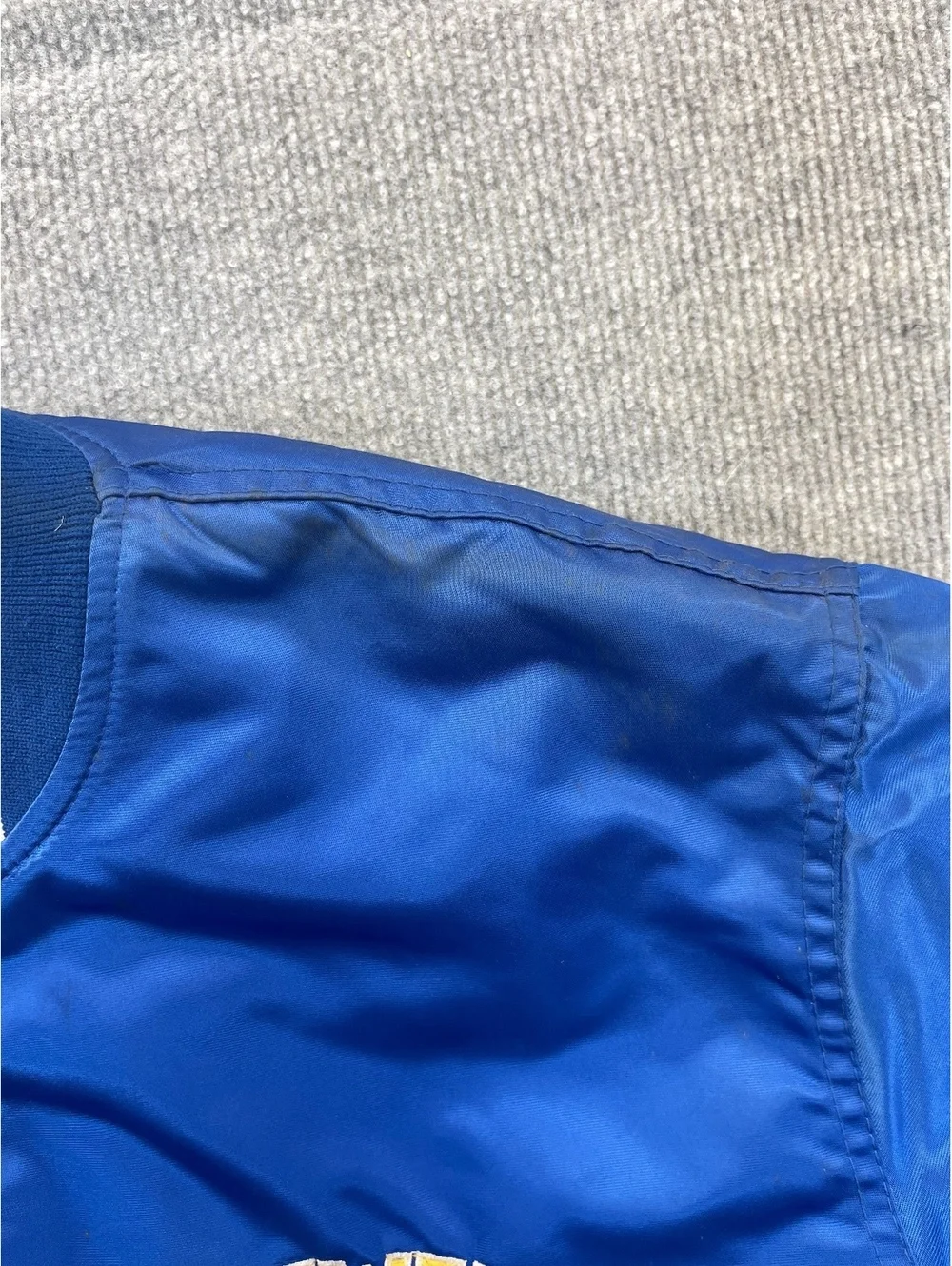 Vintage Milwaukee Brewers Starter Satin Jacket Size Large Blue MLB Bomber Snap
